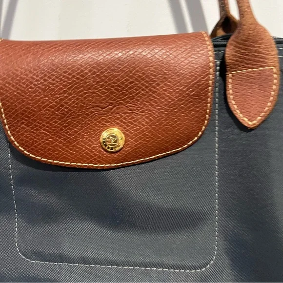 LONGCHAMP Le Pliage Tote bag Charcoal gray Canvas Small - Picture 4 of 11